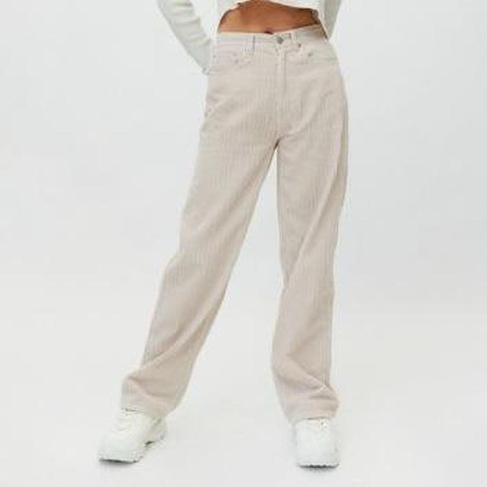 Urban Outfitters BDG cream corduroy high-rise baggy pants